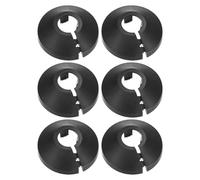 M METERXITY 6-Pcs Couvre-Tuyau Décoratif, Pour Flange Water Pipe De 12mm De Diamètre Extérieur Cache-Tuyau D'Évacuation D'Eau Pour Radiator Pipe/Water Drain Tube [Noir]