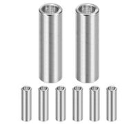 M METERXITY 8PCS M8 304 Entretoises 8mm ID x 12mm OD x 40mm l Argent | En Acier Inoxydable, Entretoise Ronde 304 Acier Inoxydable, Entretoise Métallique, Pour Vis Douille Finition Lisse