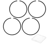 M METERXITY Kit De 4 Segments De Piston Pour Moteur, 34mm x 1.2mm Épaisseur Ensemble De Segments En Fonte Ductile Standard De Remplacement Pour Petits Moteurs/Machines [Noir]