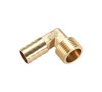 M METERXITY Laiton Tuyau Barbillon Raccords - 90 Degré Coude Laiton 14mm Barbelé Réducteur Appliquer à Eau Carburant (1/2 PT Mâle Tuyau)