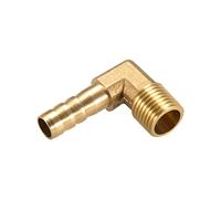 M METERXITY Laiton Tuyau Barbillon Raccords - 90 Degré Coude Laiton 8mm Barbelé Réducteur Appliquer à Eau Carburant (1/4 PT Mâle Tuyau)