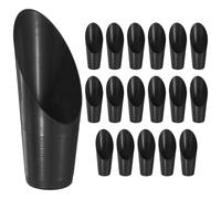 M METERXITY Lot de 18 Pelles à Terreau pour Bonsaï, Cuillères de Jardin en Plastique à Godet pour Repiquage/Plantation de Fleurs/Plantes Grasses, Petits Outils de Jardin Colorés [Noir]