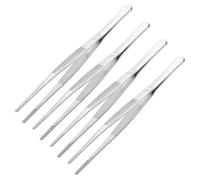 M METERXITY Pack De 4 Pinces De Cuisine 5.5 in Acier Inoxydable | Cocktail, Pointes Dentelées, Précision, Cuisinier, Professionnel, Outils, BBQ, Dressage, Service
