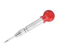 M METERXITY Poinçon Automatique Central 133mm Poinçon d'Impact Ton Argenté | 1-Pack, Poinçon à Clou à Ressort en HSS, avec Capuchon de Paume, pour Plaque d'Acier Plaque de Bois Verre