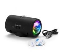 M mimotec -Applique LED Noir RGB avec Détecteur de Mouvement, Sans Fil, Batterie 1200mAh, Fixation Magnétique, Détection 2m, IP20, pour Placards, Couloirs, Escaliers et Entrées