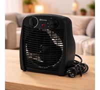 M mimotec - Chauffage soufflant électrique Black Comfort 2000W Mimotec, chauffage d’appoint portable au sol, double puissance 1000/2000W, faible niveau sonore <53 dB, IP20, pour pièces jusqu’à 20 m²