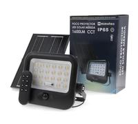 M mimotec -Projecteur LED Solaire Merida Extérieur 1600LM CCT avec Détecteur PIR, Télécommande, IP65 Étanche, Éclairage Mural LED pour Jardin, Terrasse, Garage et Allée