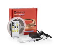 M mimotec - Ruban LED CCT, Lumières LED Chambre 5 mètres avec télécommande, puce 3535, Dimmable de Lumière Froide à Lumière Chaude 2700K-6500K, Bande Super Brillante LED pour Fêtes, LM2403