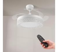 Ventilateur de plafond LED Aqua Blanc Ledme LM8817 G