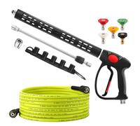 M MINGLE Kit de tuyau et pistolet pour nettoyeur haute pression | Raccord M22-14 mm de rechange pour Ryobi, Simpson, Craftsman, idéal pour voiture, allée, terrasse et ménage