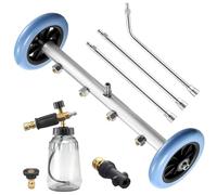 M MINGLE Nettoyeur Sous Voiture 40cm avec Canon à Mousse, pour KarcherK2-K7 | Nettoyeur Dessous de Caisse pour Nettoyeur Haute Pression, Rallonges de Lance et Adaptateur, Raccord Rapide 1/4", 280 bar