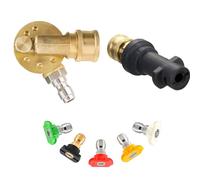M MINGLE Raccord Pivotant avec Adaptateur Compatible avec Kärcher K2-K7 | 5 Embouts de Buse pour Nettoyeur Haute Pression, Raccord Rapide 1/4", Coupleur Pivotant à Rotation 240°, 310 bar