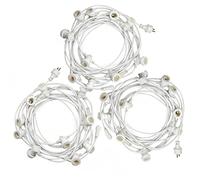 m MU 15M Guirlande Lumineuse Exterieure 3 * 5M Blanche Pour 30 Douilles Raccordable Jusqu'à 100M Led E27 Décoratif Extérieur Patio Cour Fêtes Mariage Jardin