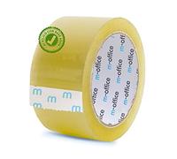 m-office Cinta Adhesiva Transparente, Cinta de Embalar Adhesiva para Embalaje de Cajas, Envíos, Mudanzas y Manualidades, Precinto Transparente Seguro y Resistente (48mmx120m, x1)