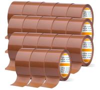 m-office Ruban adhésif marron, pour emballage de boîtes, expédition, déménagement et artisanat - Sceau sûr et résistant (18 unités, 36 mm x 66 m)