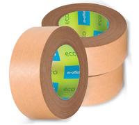 m-office Ruban Adhésif Papier Kraft, Ruban Adhésif pour Emballage de Cartons, Envois, Déménagements et Loisirs Créatifs, Ruban Papier Emballage, Scotch Brun Papier Kraft (3 unité, 50mmx50m)