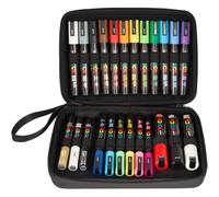 [M POSCA/24 001] uni-ball Mallette Tissu avec Zip 24 Marqueurs Posca Assortis