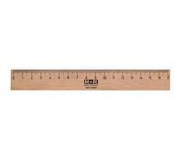 M+R Règle En Bois, 170 Mm, Hêtre, Avec Insert Métallique