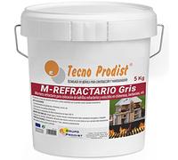 M-RÉFRACTAIRE GRIS de Tecno Prodist - (5 kg) Mortier réfractaire spécial briques réfractaires et plâtrés dans des zones atteignant des températures élevées, barbecues, les fours ou les cheminées.