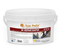 M-REPAR RAPID de Tecno Prodist - Mortier à prise rapide, fixation de génie civil et colmatage de fuites d'eau 2,5 Kg - Gris