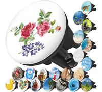 M. ROSENFELD HOME Bouchon de Lavabo 40 mm, Bouchon de Vidange Universel en Laiton Chromé, Réglable en Hauteur, Antirouille et Étanche - avec Motif Fleurs