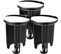 M. ROSENFELD HOME Bouchon de Lavabo Universel 40 mm Chromé, Bouchon de Vidange en Laiton avec Joint en Caoutchouc pour Lavabo et Bidet, Réglable en Hauteur, Antirouille, Étanche, Lot de 3