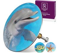 M. ROSENFELD HOME Bouchons de Baignoire avec Motif Dauphin - 72 mm - en Laiton - avec Double Joint