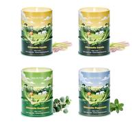M&SENSE 4 Pièces Bougie Citronnelle, 4x100g 80h Combustion Grosse Bougie Parfumée Citronnelle, Bougie en Cire de Soja 100% Naturelle pour Jardin, Piscine, Camping, Terrasse, Pique-Nique