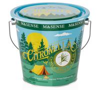 M&SENSE Bougie Parfumée à la Citronnelle Extérieure avec Couvercle, Moyen Taille 550g, 120 Heures Combustion Cire de Soja pour Jardin Terrasse Camping, Accessoire Été et Barbecue, Cadeau Homme Femme