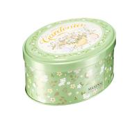 M&SENSE Bougie Parfumée Gardénia 2 Mèches, 340g Cire de Soja Naturelle Printemps, Boîte Ovale Métallique Fleurs, Bougie Végane Cadeau Femme Maman Fête des Mères Anniversaire