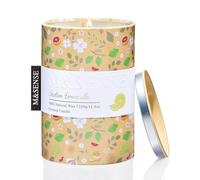 M&SENSE Bougie Parfumées Citron Sicilien 320g - Bougies Agrumes Énergisantes - Parfum Intense 60 Heures - Cire Naturelle - Idée Cadeau pour Cuisine, Salon, Maison, Bar - Ambiance Méditerranéenne