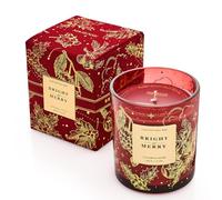 M&SENSE Bougie Parfumées Noel|Oasis de cannelle|283g,Bougie de Soja Naturelle|Cadeaux de Noël pour dames et messieurs|Décoration de Noël