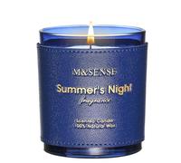 M&SENSE Bougie Parfumées Nuit D’Été - Bougies parfumée à la cire de soja végétalienne 283g Longue Durée 50 heures, Arôme Mystérieux Boisé/Floral pour Chambre, Cadeau Homme Anniversaire Intemporel