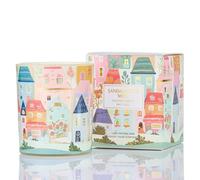 M&SENSE Bougies parfumées dans un bocal en bois de santal menthe | 290 g | Bougie parfumée au soja naturel avec 55 heures de combustion | Graffiti d'architecture peinte à la main | Accessoire