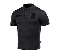 M-Tac Polo tactique respirant - Polo militaire à séchage rapide Coolmax à manches courtes pour homme, Noir , L