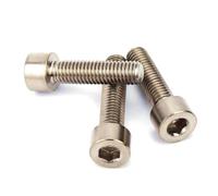 M1.6 M2 M2.5 M3 M4 M5 vis à six pans creux en titane pur boulons à tête cylindrique Allen, 10 pièces, M4X40