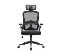 SIHOO Chaise de bureau ergonomique M102C – Dossier haut, soutien lombaire, accoudoirs 3D – Noir