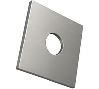 M12 Rondelles à plaque carrée, rondelle rectangulaire avec trou rond, rondelle robuste galvanisée zinguée pour boulons/écrous de 12 mm DIN436 (paquet de 2)