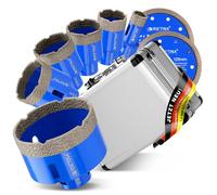 M14 Pro Diamantée Foret à Carrelage Kit 20-68mm+2×125mm Disque Pour Meuleuse D'Angle Marbre Foret à Carrelage, 8pc