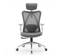 Chaise ergonomique SIHOO M18 - Soutien 4 points - Maille respirante - Réglable - 150kg max - Certifié BIFMA - Gris