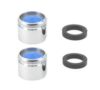 M18/M18,5/M20/M22/M24/M28 Régulateur de jet Buse mélangeuse Mousseur Lot de 2 pièces Robinet Bubbler, Cartouche mélangeuse tamis de robinet, mitigeur de robinet, mitigeur chromé - Filetage extérieur