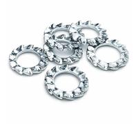 M2,5 (2,5 mm) (lot de 20) Rondelle de verrouillage dentelée externe plaquée zinc DIN6798A Rondelle anti-vibrations en acier résistant aux secousses - C05B/1
