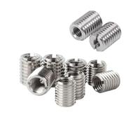 M2 .5 M3 M4 M5 M6 M8 M10 M12 adaptateur de filetage autotaraudeur interne et externe fendu écrou de vis manchon écrou de Conversion(Length 10mm,M2.5xM4-(10pcs))