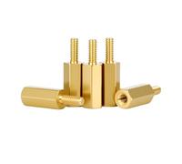 M2 Hex laiton entretoise de carte mère entretoise mâle femelle hexagone pilier PCB Support colonne panneau de montage espacement vis filetage boulons(6mm(50pcs),M2(Thread 3mm))