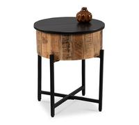 M2 Kollektion Fabio 1 Tables d'appoint, Bois Massif de Mangue, H=56cm D=45cm