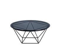 M2 Kollektion Nairo 1 Table Basse/Table d'appoint, Verre, Gris, diamètre 70 cm, Hauteur 30 cm
