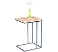 M2 Kollektion Rene Table d'appoint avec Structure en métal chromé et Plateau décoratif chêne Sonoma 28 mm