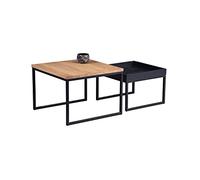 M2 Kollektion Table Basse Dublin 1 en cœur de hêtre Noir, 49 x 36 x 49 cm (l x H x P)