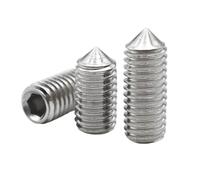 M2 M2.5 M3 M4 M5 M6 M8 M10 M12 DIN914 304 vis à six pans creux en acier inoxydable, vis de réglage à pointe conique(12mm)