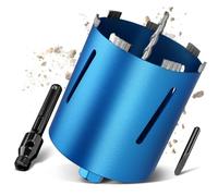 M22 Couronne Diamantée Ø 132mm Longueur Totale 200mm, Foret à Carotter de Carottage Turbo avec Adaptateur SDS Max 110mm, Scie Cloche Trépan Diamant pour Béton Maçonnerie Pierre Ponce Calcaire Plaques